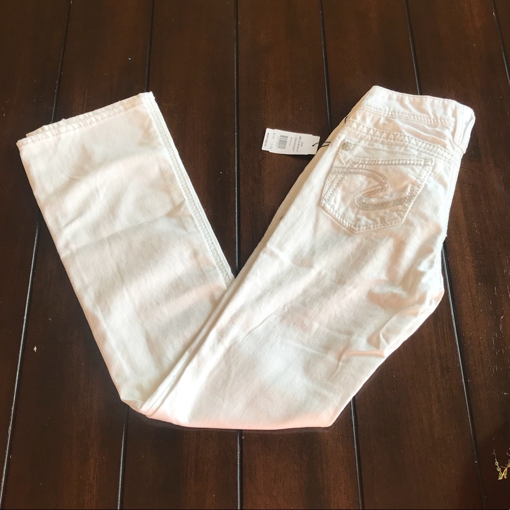 White silver jeans size 25x33
